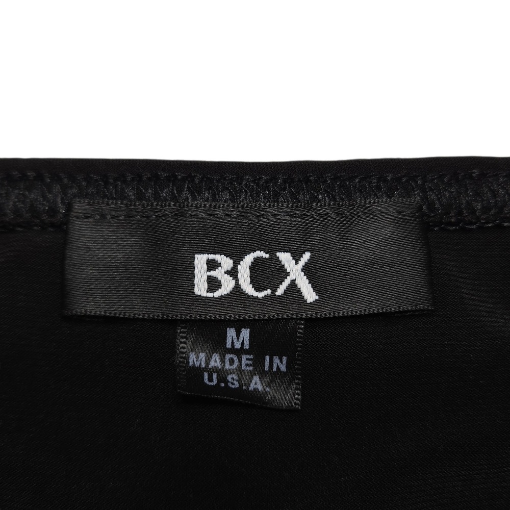 Vintage BCX Top Womens Medium Black Y2K Peplum Cami Beaded Strap V Neck USA Boho - Picture 10 of 12